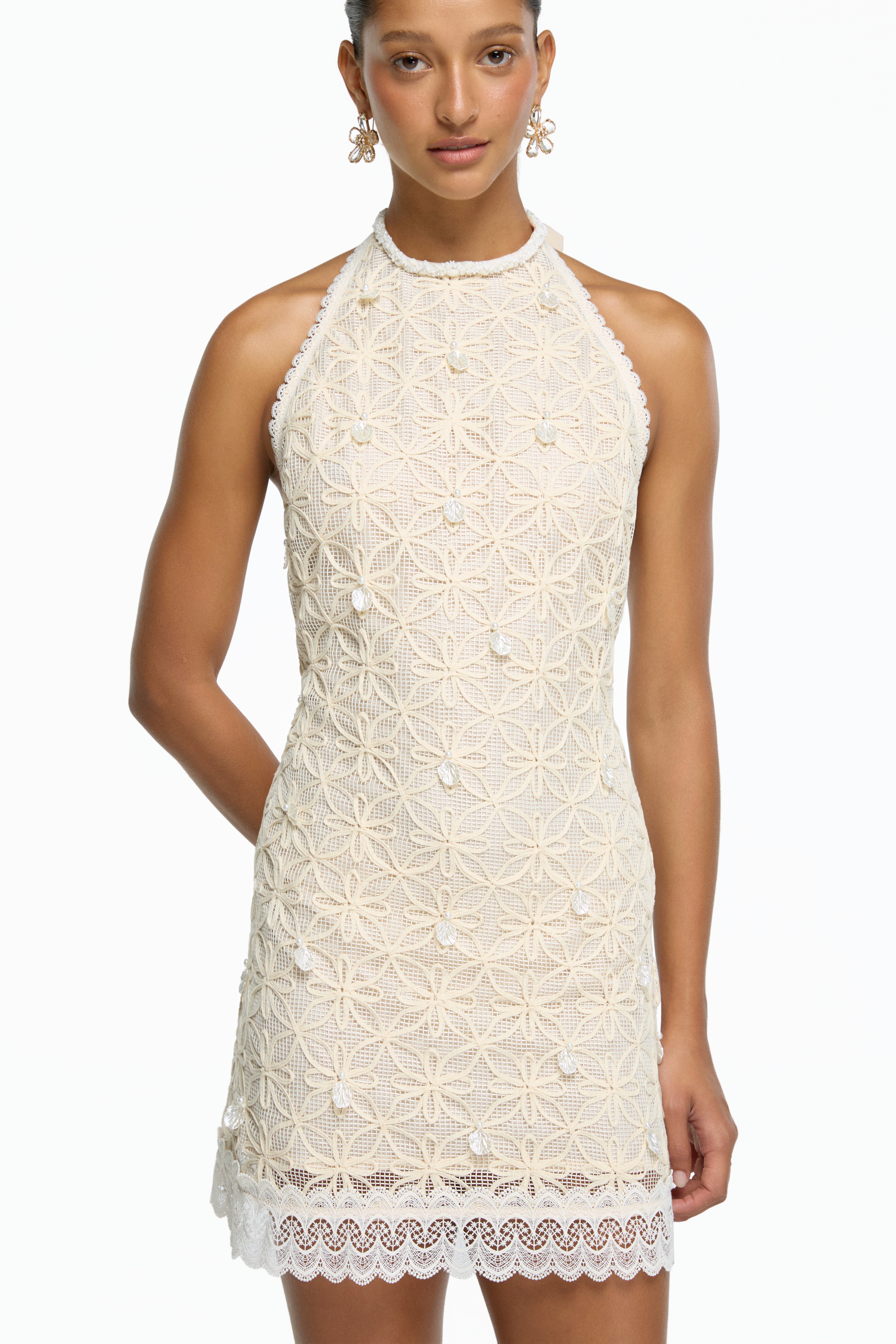 SOLEIA MINI DRESS CREAM