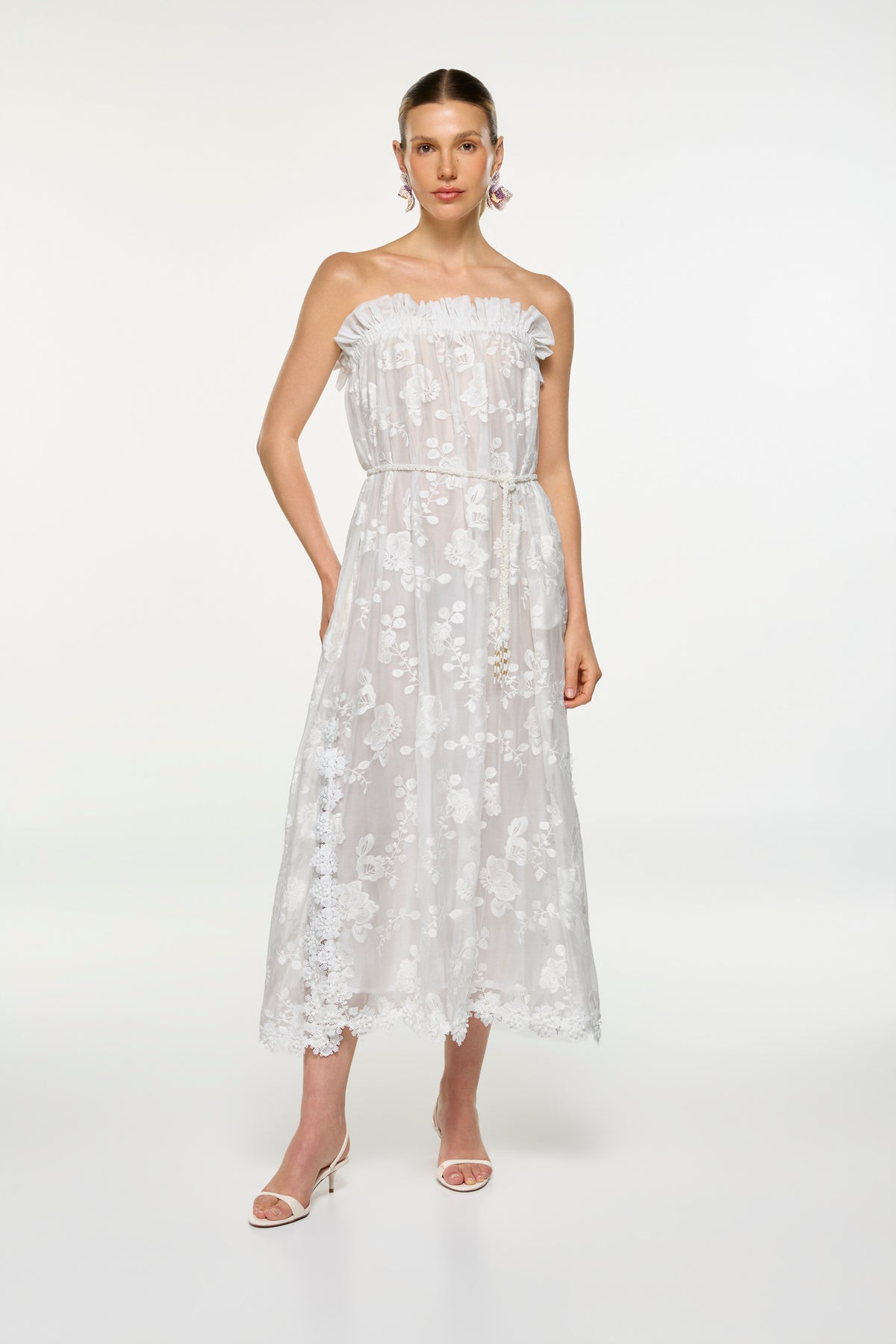 ANDREA MIDI DRESS WHITE