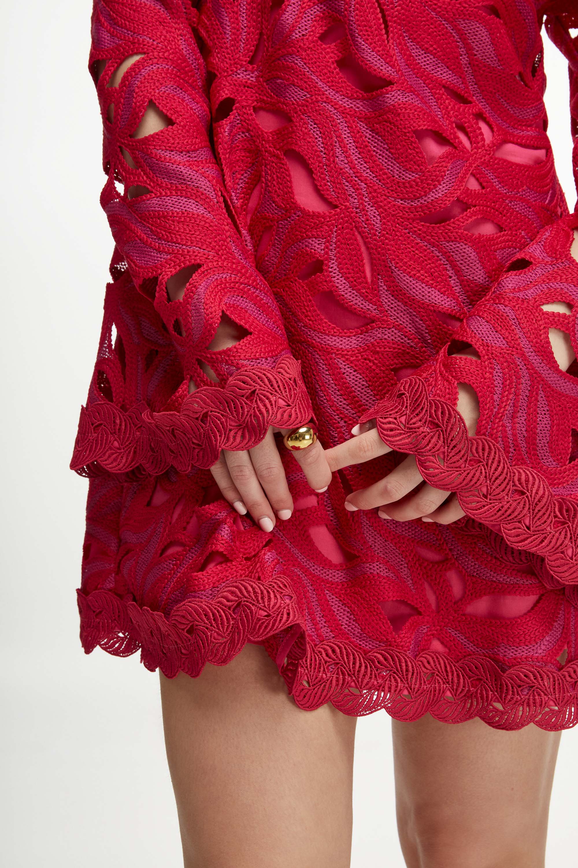 SOLSTICIO MINI DRESS BURGUNDY