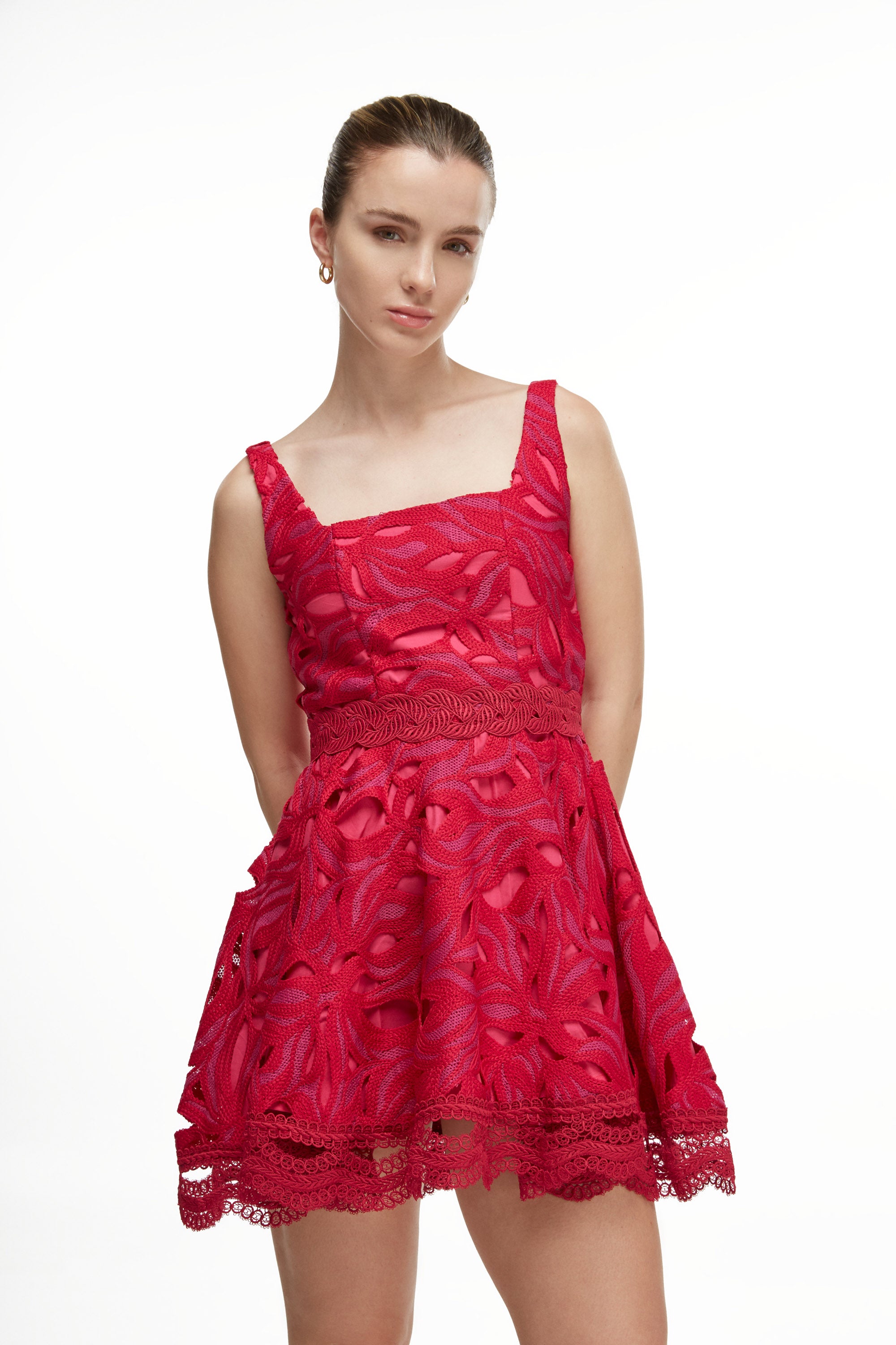 OCASO MINI DRESS BURGUNDY