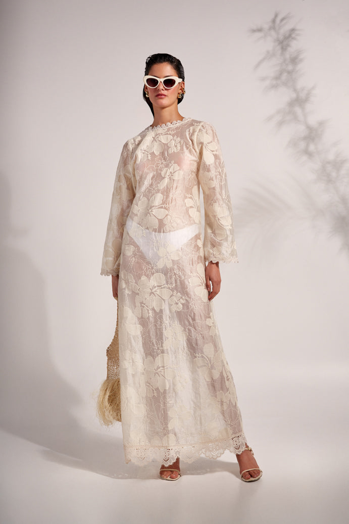 CELINE MAXI DRESS CREAM