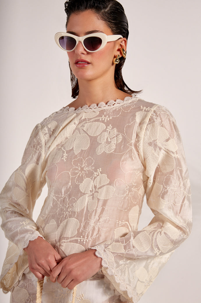 CELINE MAXI DRESS CREAM