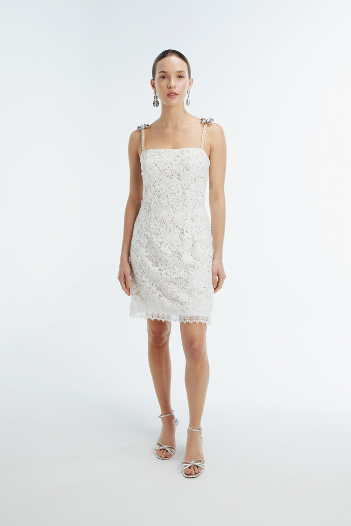 BISCAYNE MINI DRESS WHITE