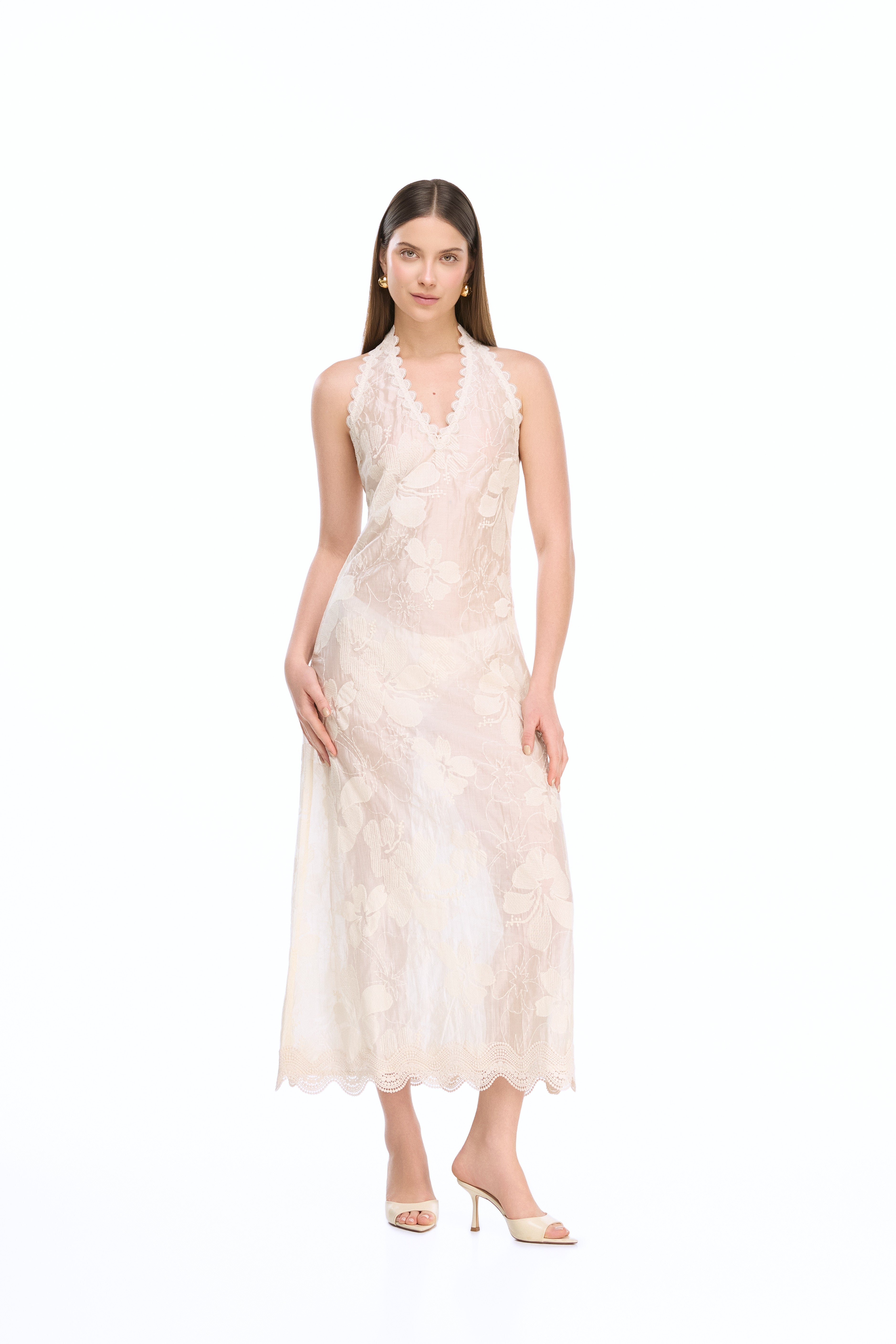 INDIRA MAXI DRESS CREAM