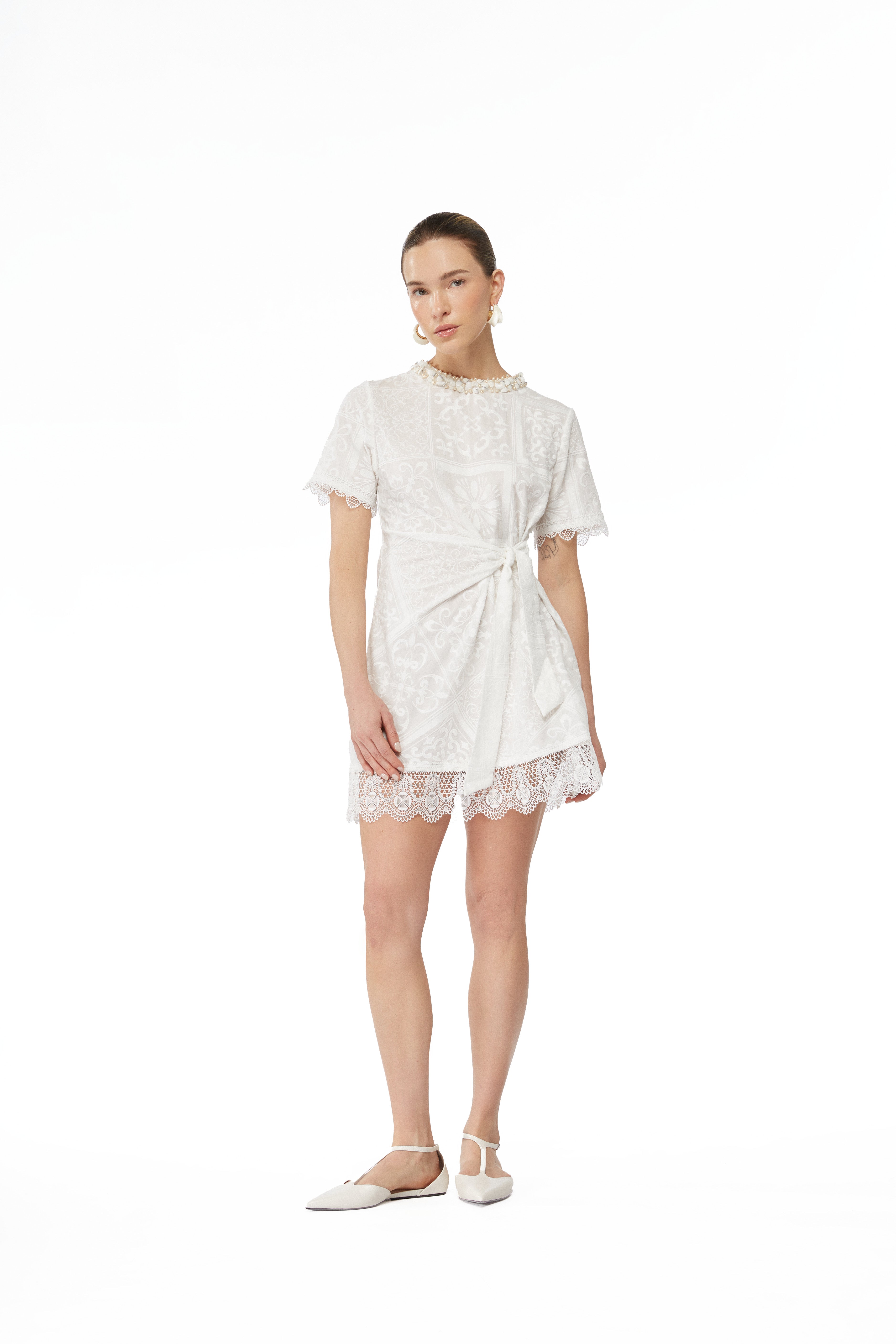 ISOLDE MINI DRESS WHITE