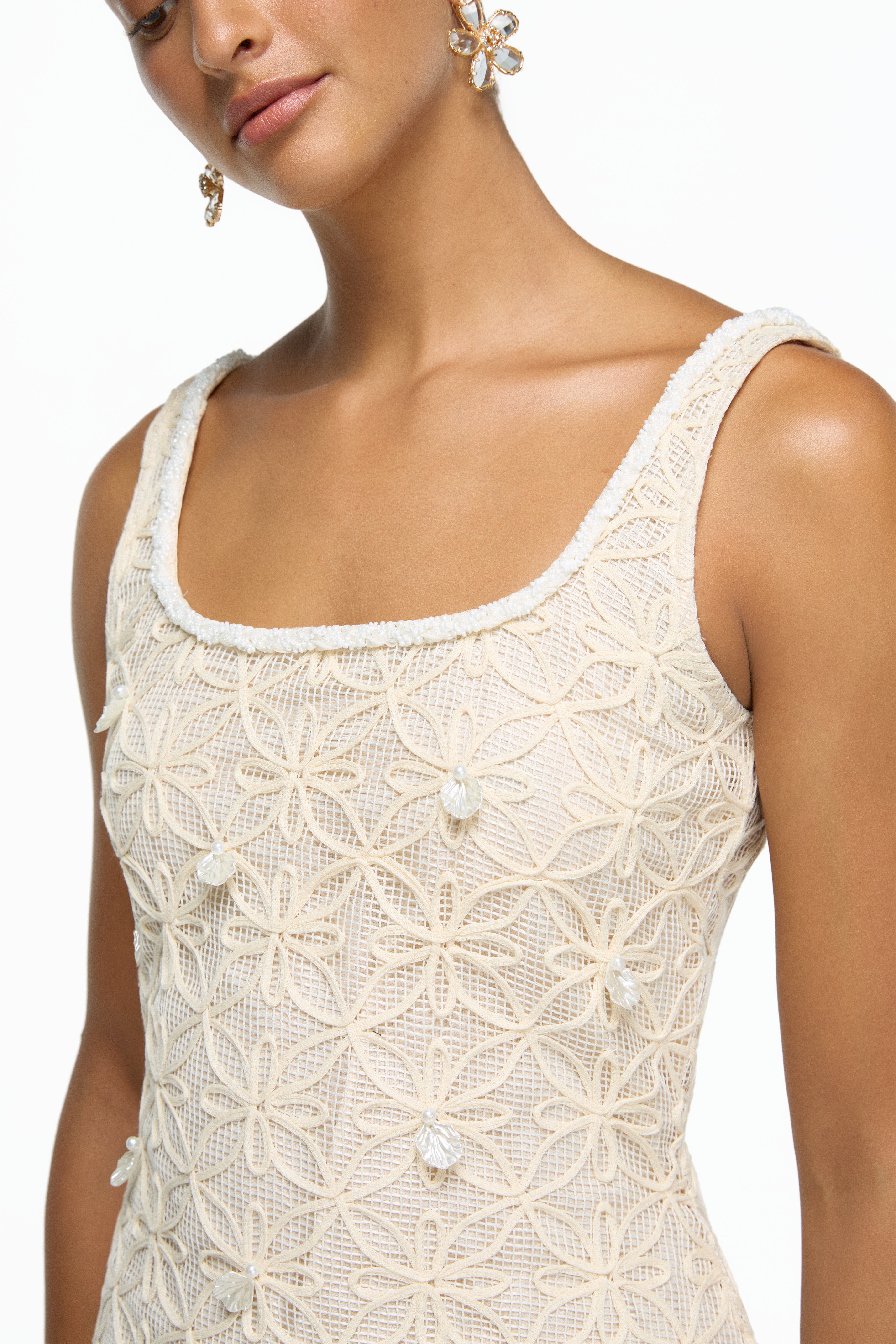 OPHELIA MIDI DRESS CREAM