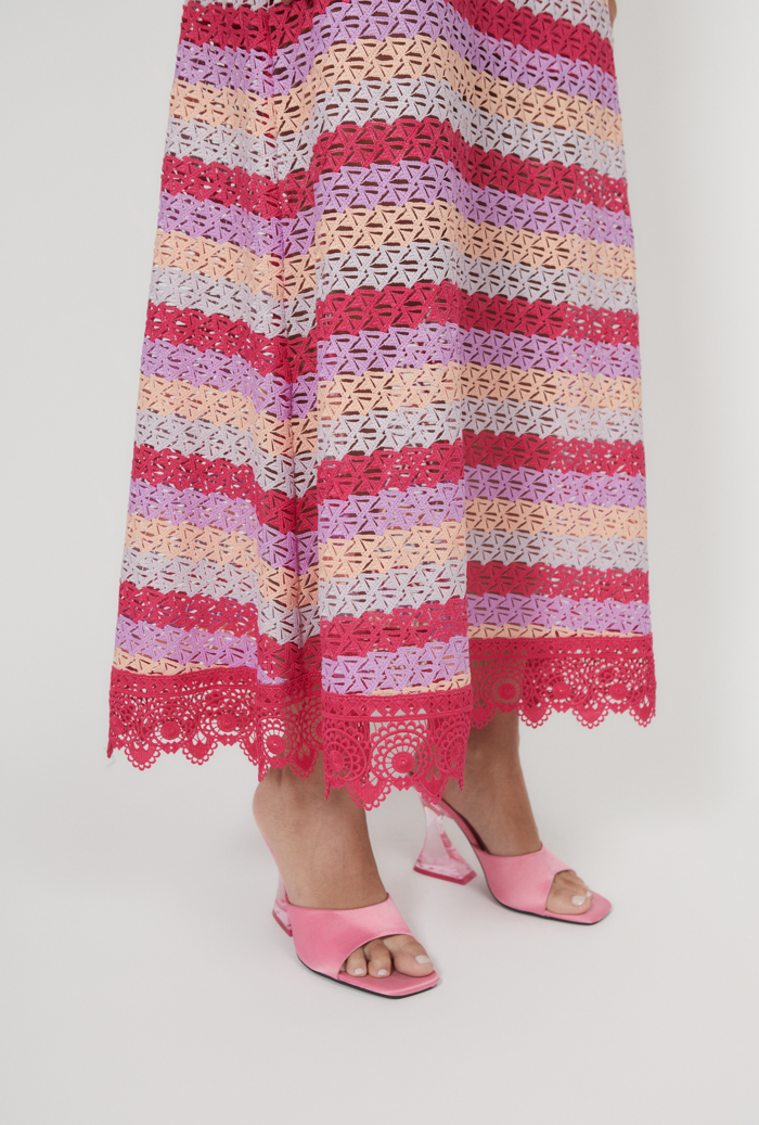 PALMARITO MAXI DRESS RASPBERRY