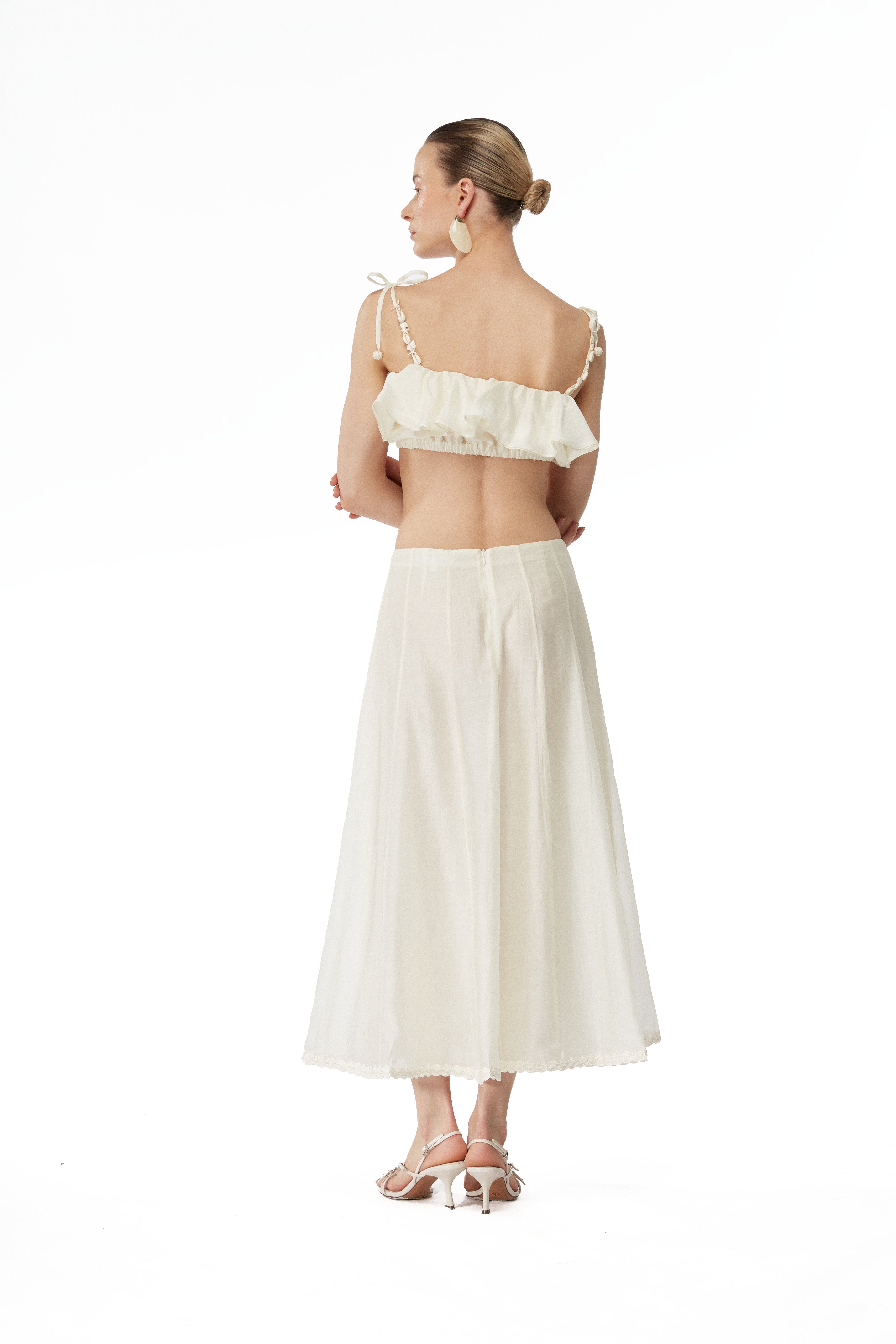 ZAPHYR MIDI SKIRT CREAM