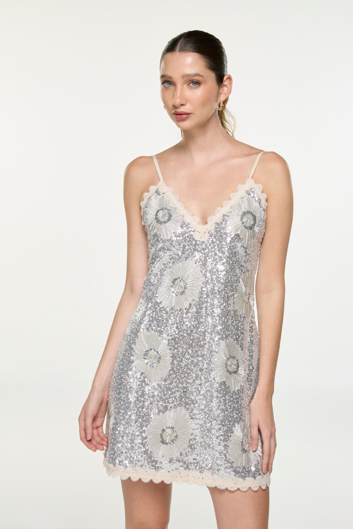 SOLEIL MINI DRESS SILVER
