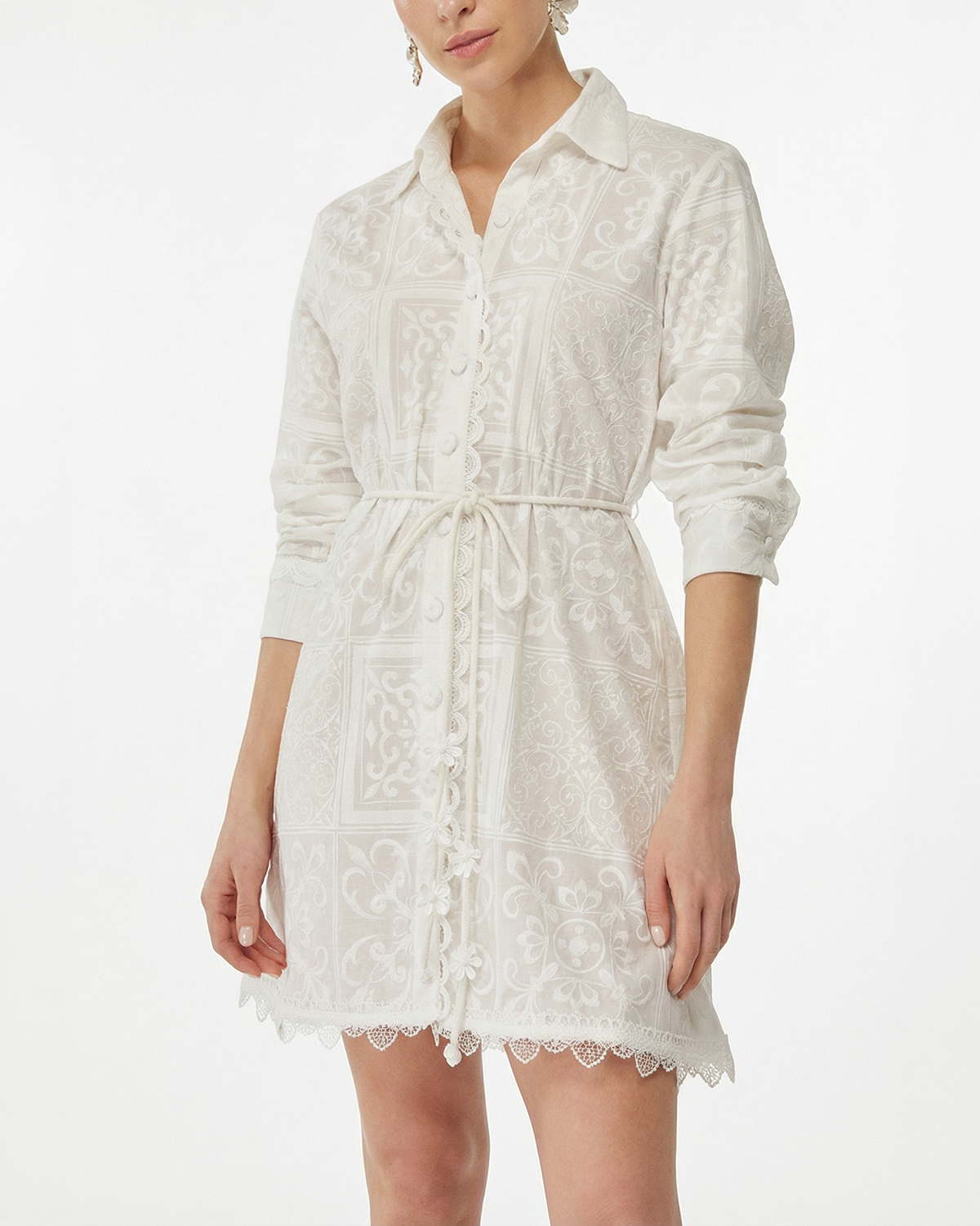 ALLORIA MINI DRESS WHITE
