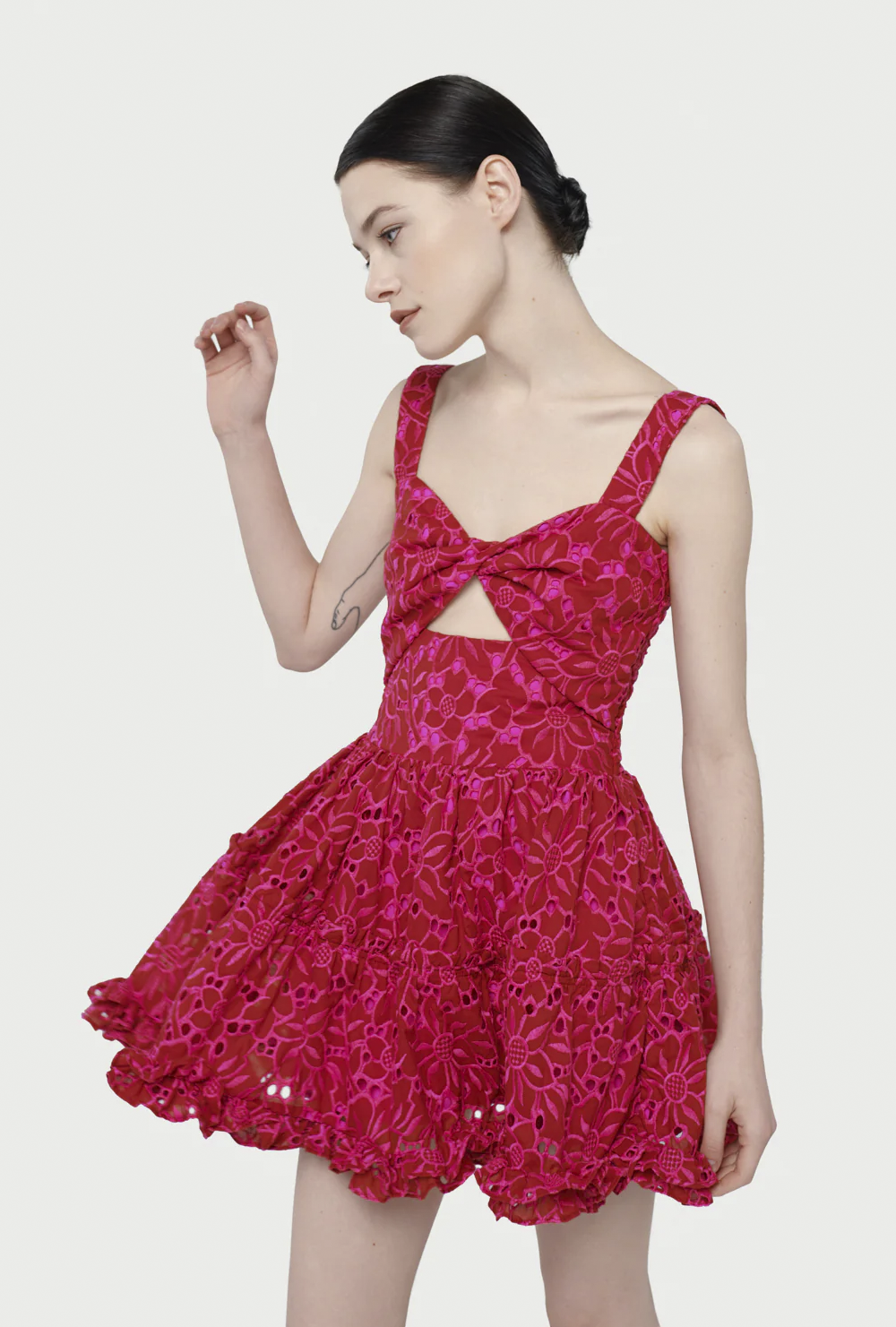ELLE MINI DRESS BURGUNDY