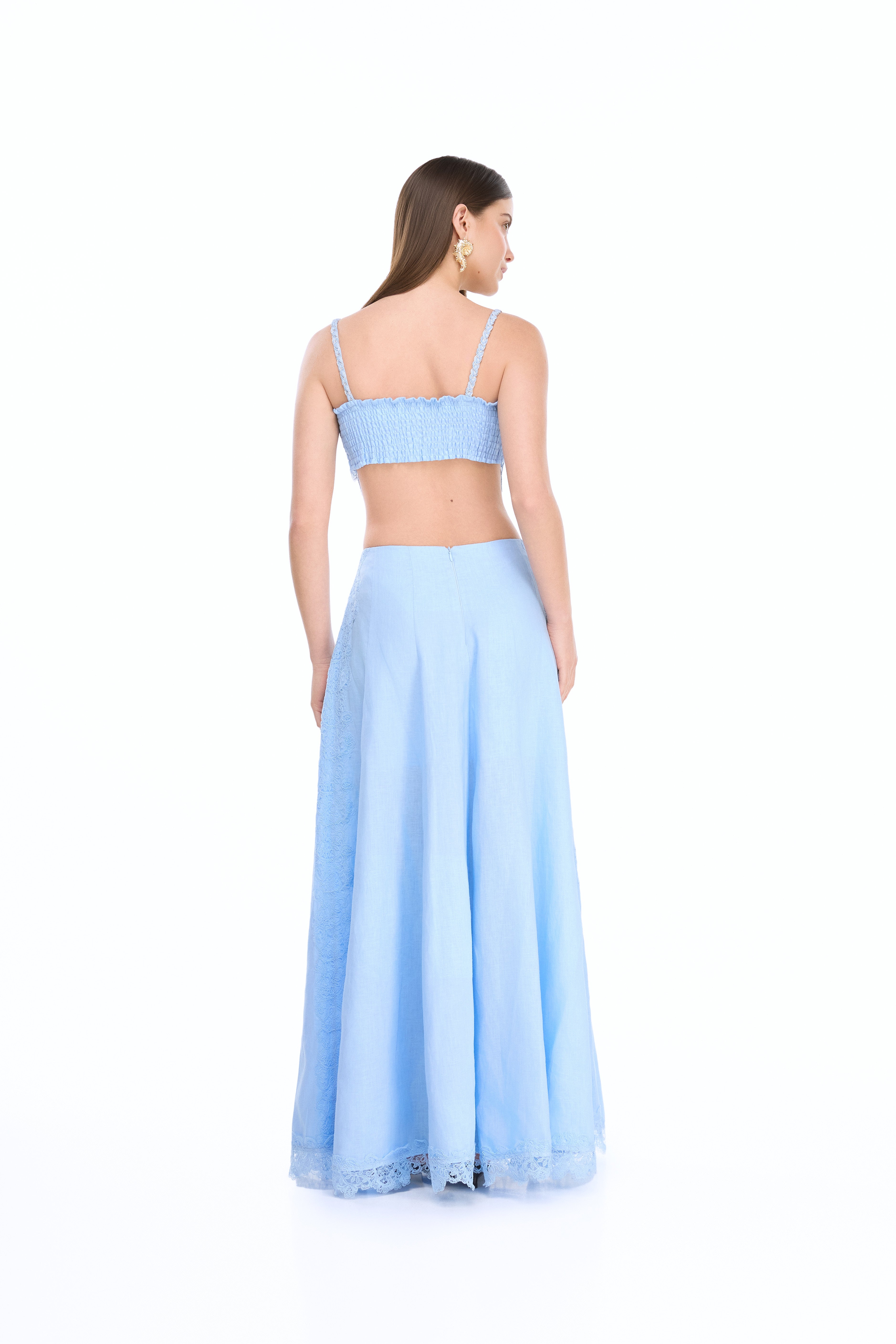 RESPLANDOR MAXI SKIRT BLUE
