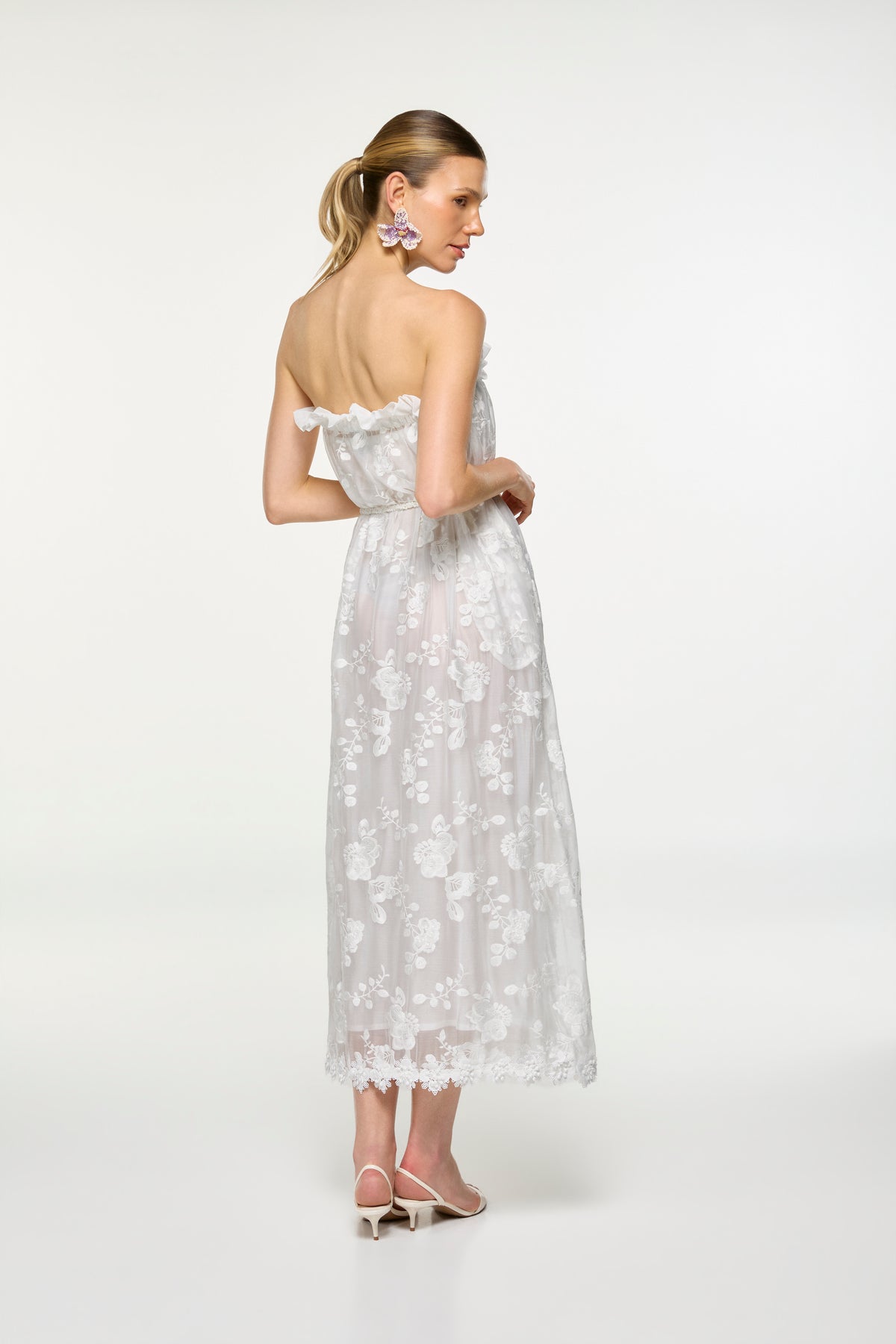 ANDREA MIDI DRESS WHITE