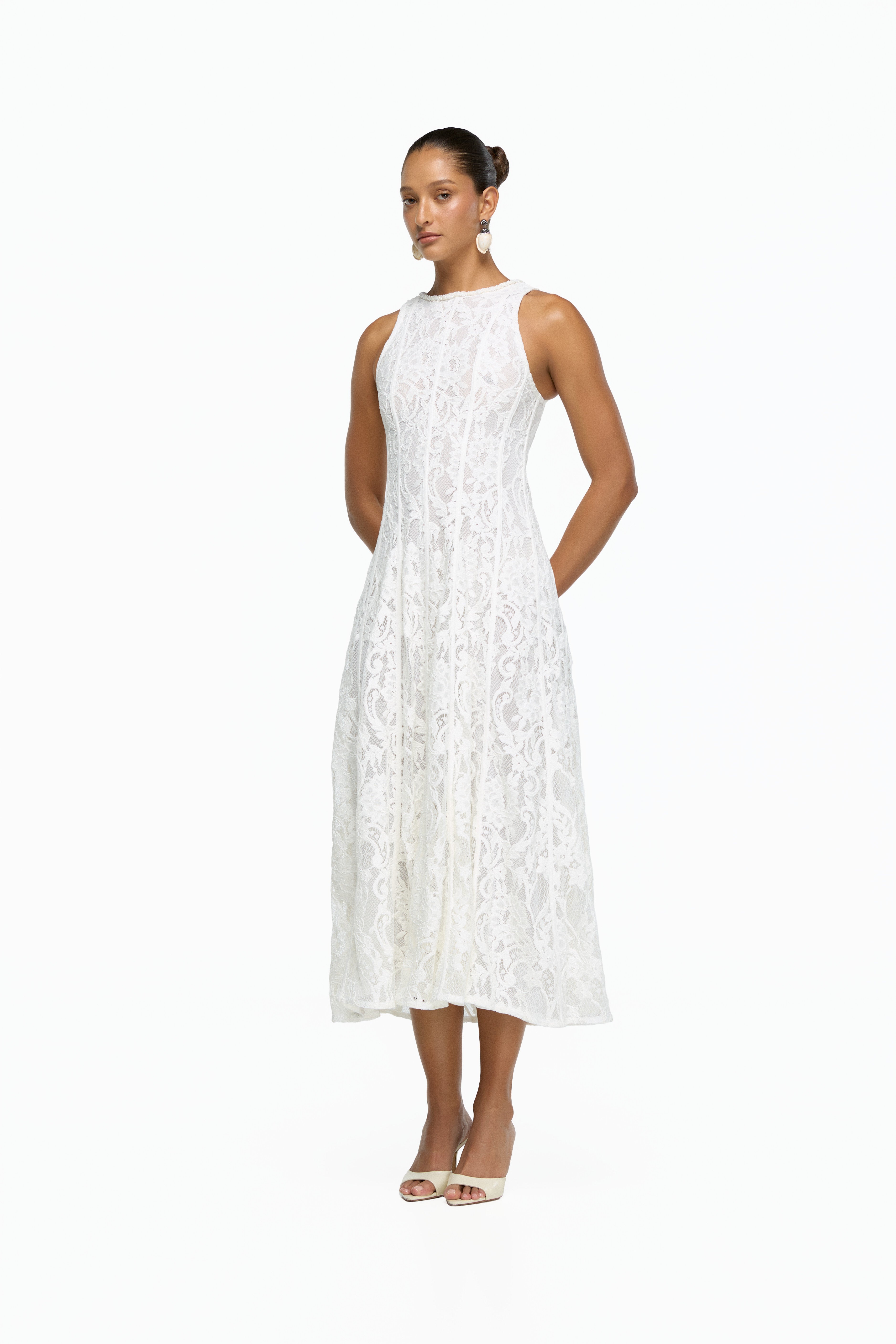 ANTOINETTE MIDI DRESS WHITE