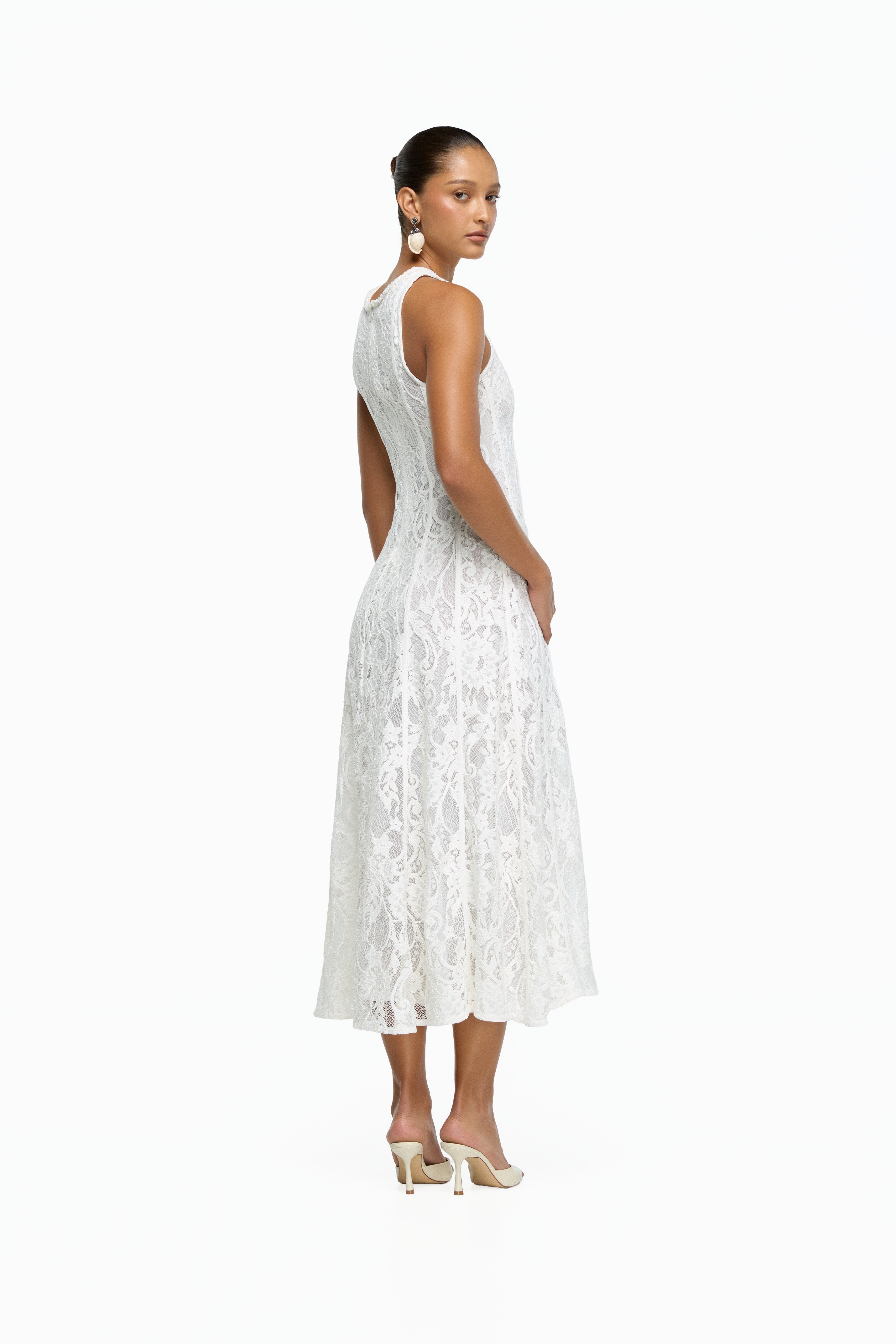 ANTOINETTE MIDI DRESS WHITE