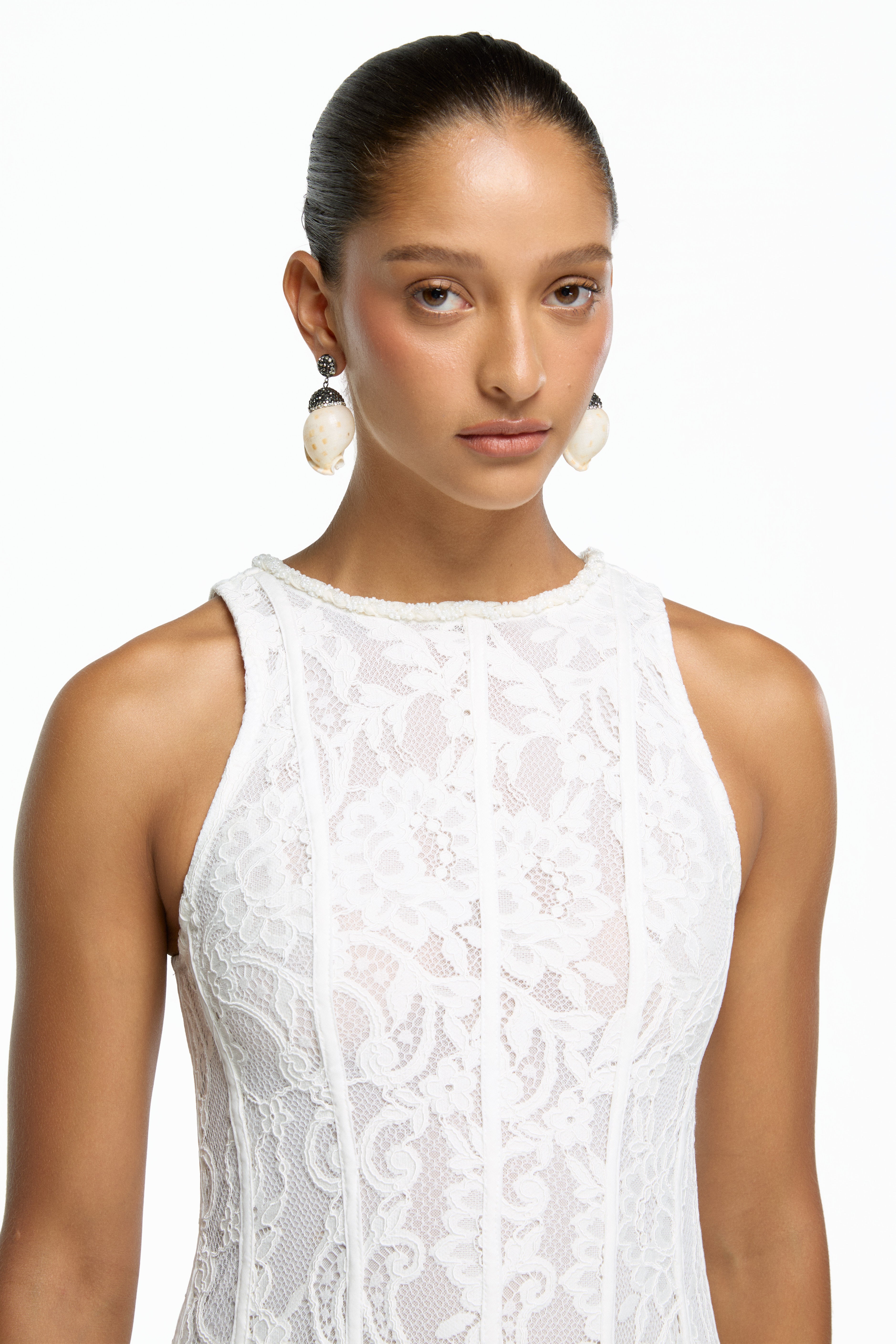 ANTOINETTE MIDI DRESS WHITE