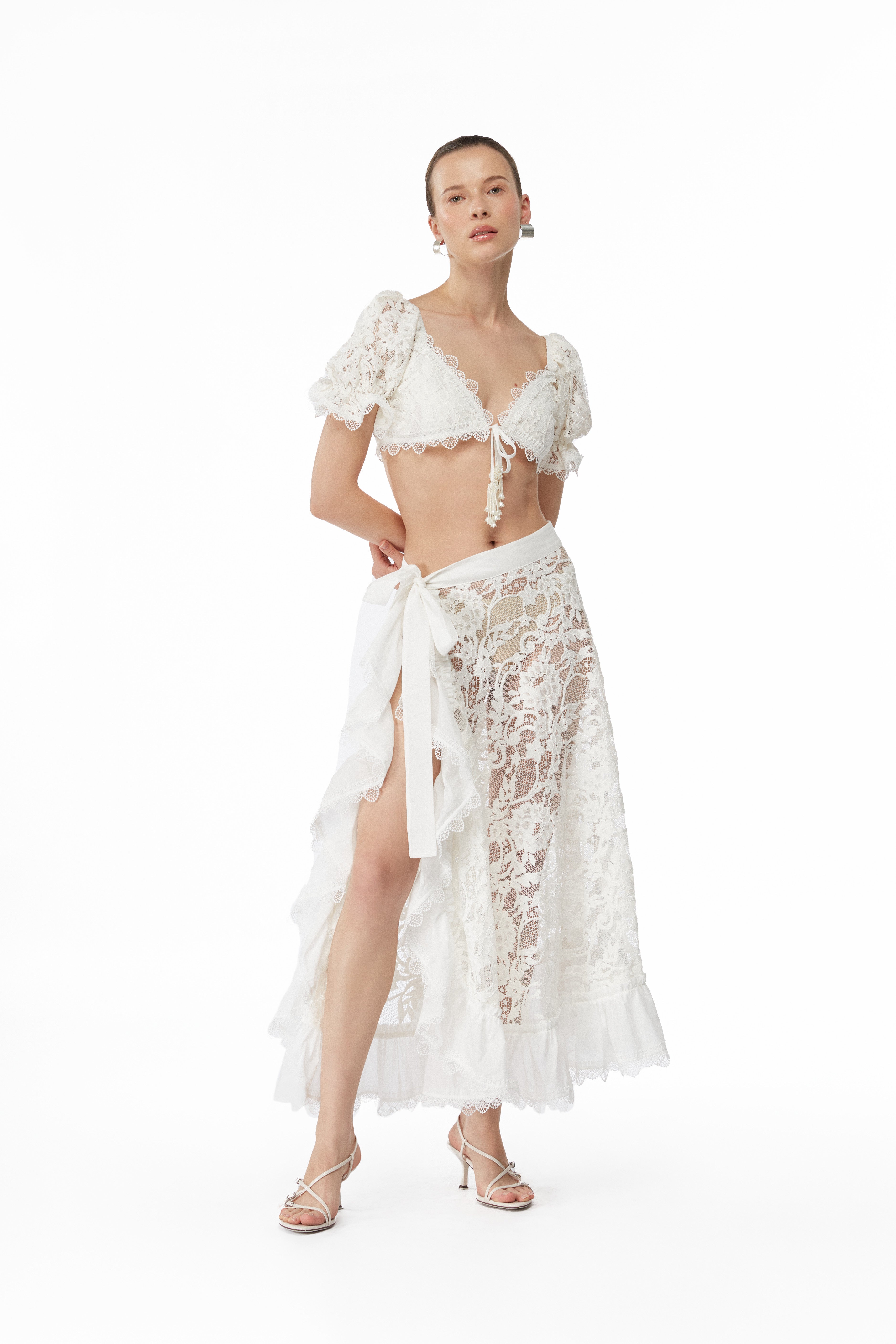 AVRIL MAXI SKIRT WHITE