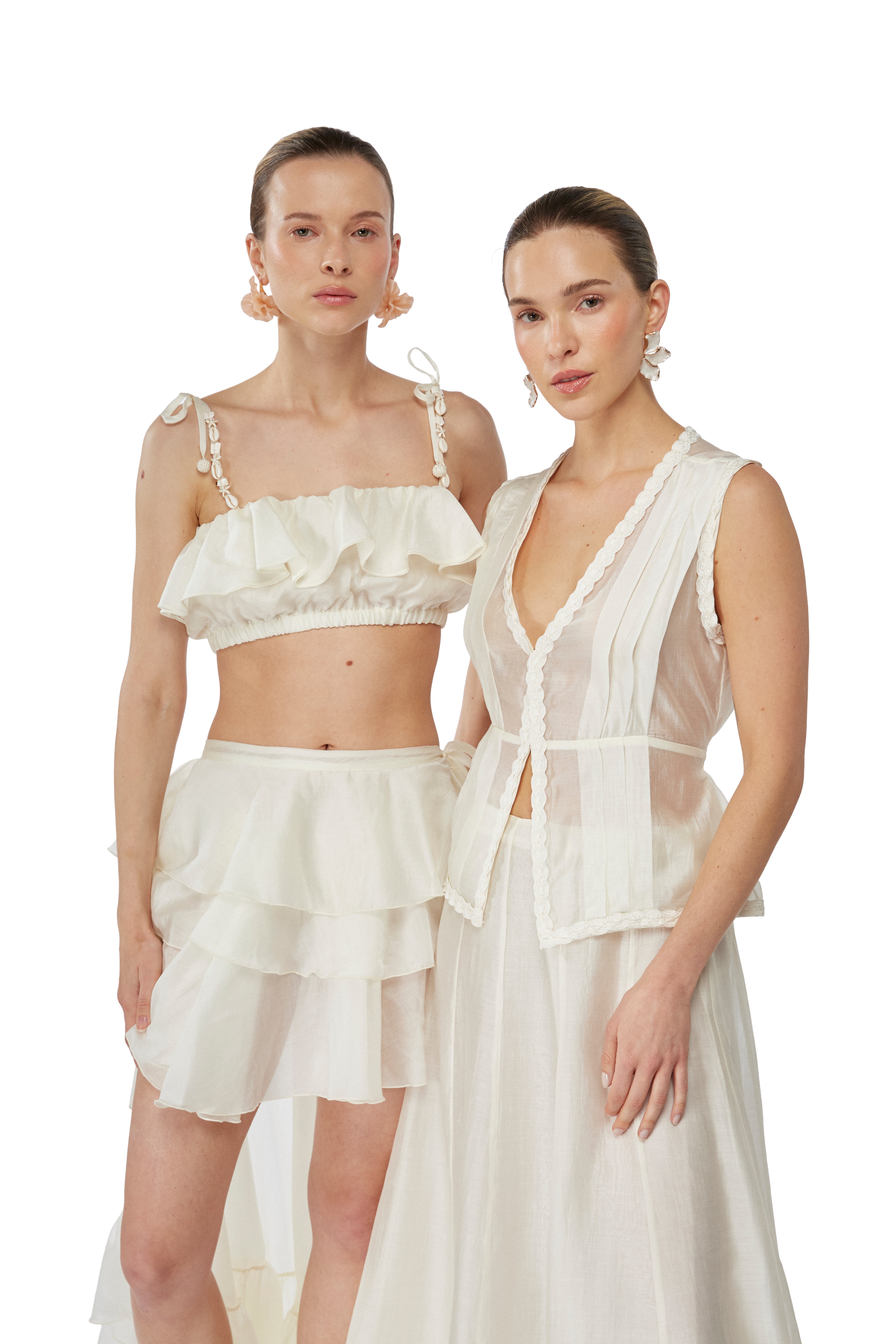 ZAPHYR MIDI SKIRT CREAM