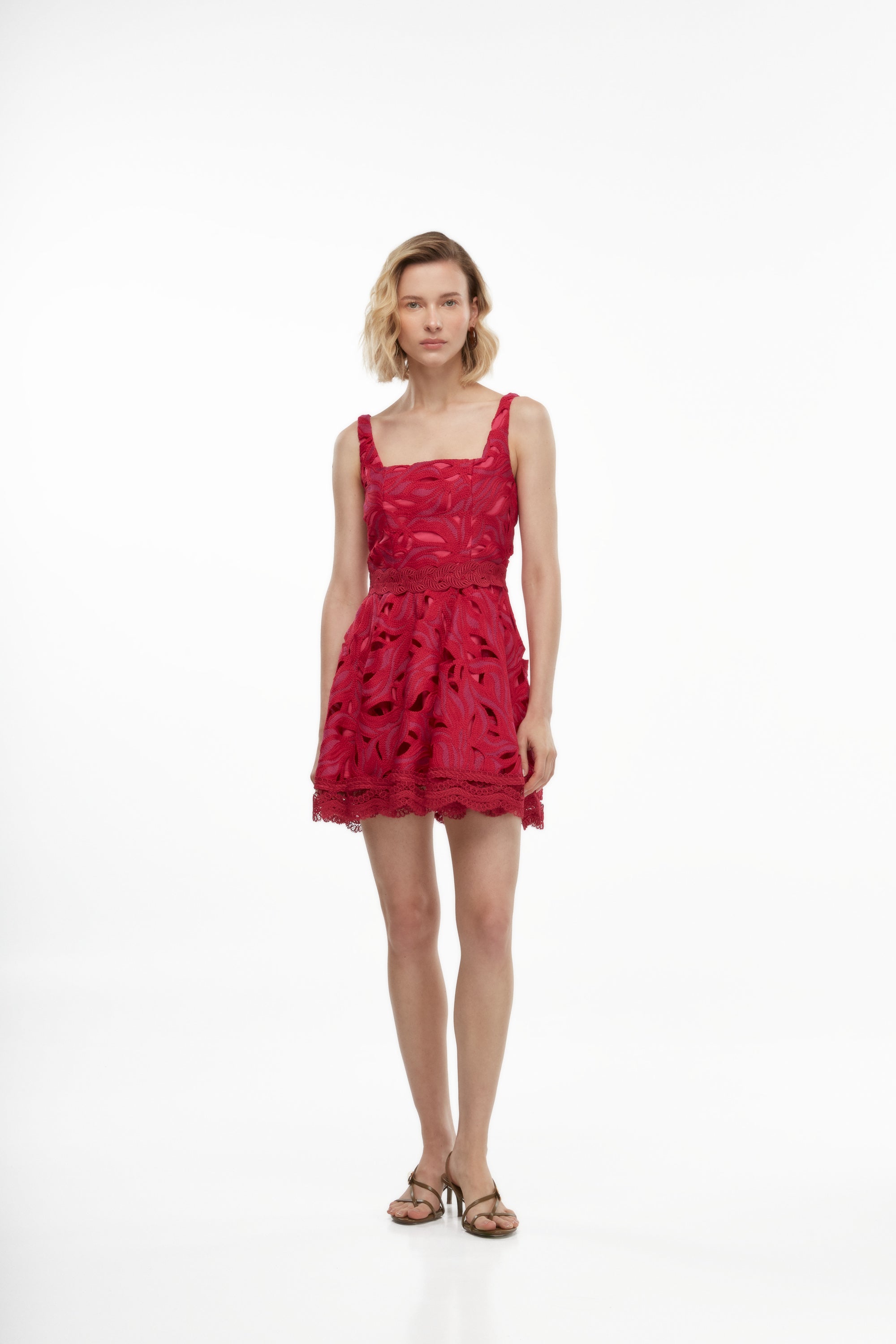 OCASO MINI DRESS BURGUNDY