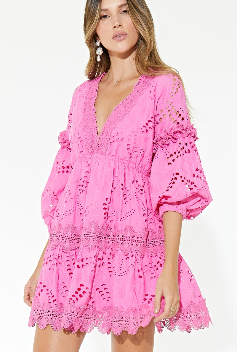 CONNIE DRESS MAGENTA - PRE ORDER