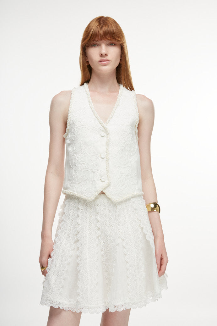 RESPLANDOR MINI SKIRT WHITE
