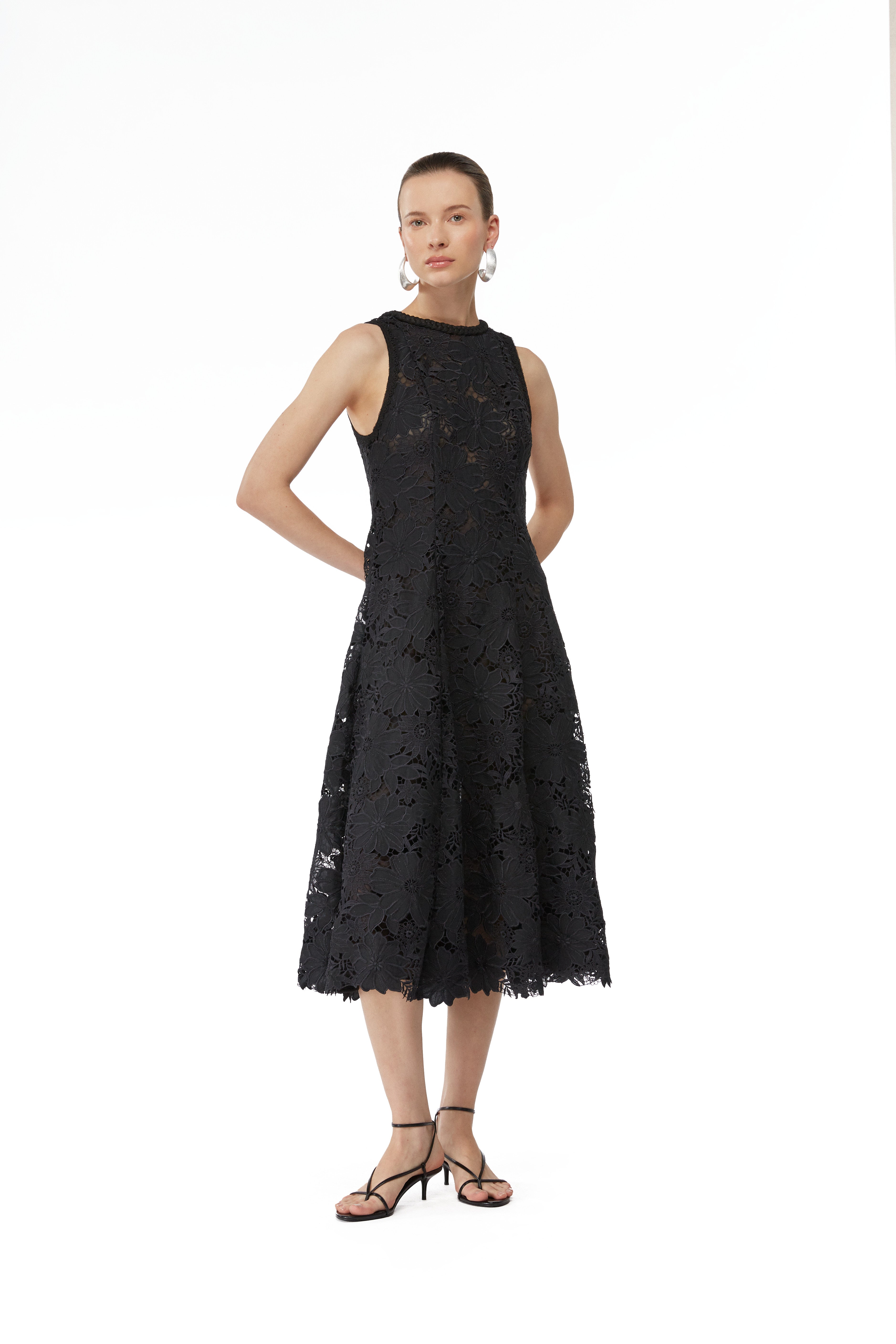 FARAH MIDI DRESS BLACK