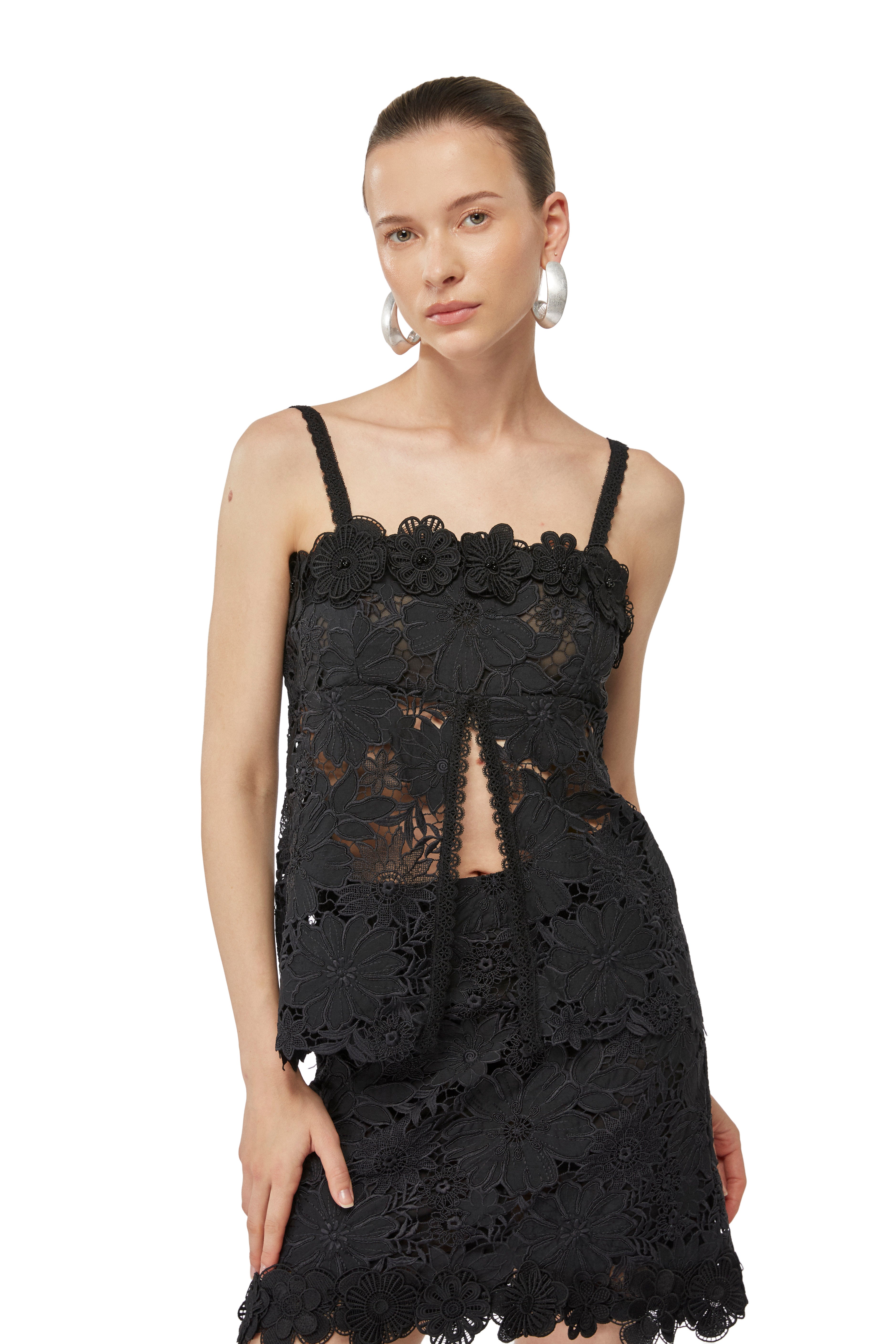 MAGNOLIA TOP BLACK