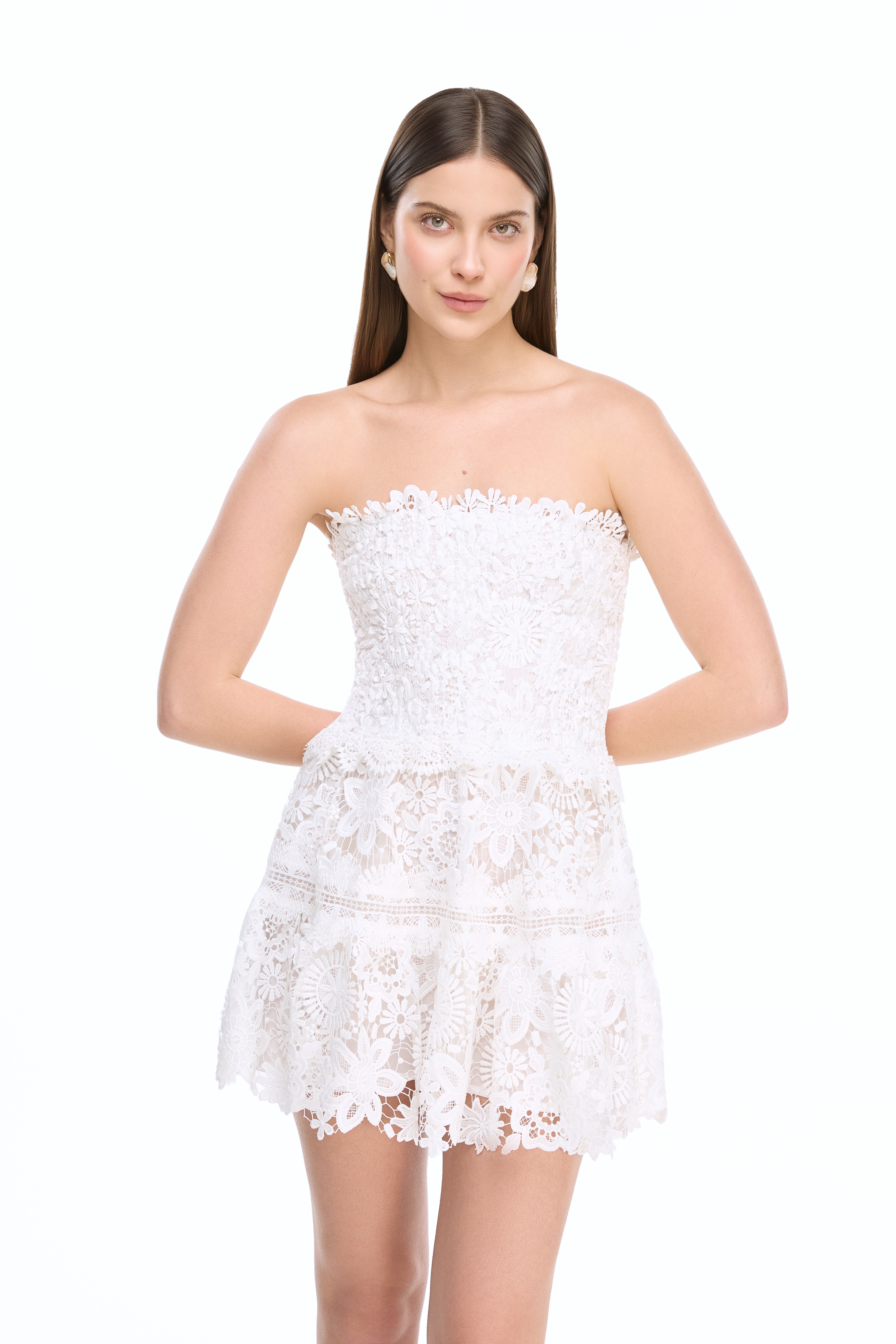 TIFANNY MINI DRESS WHITE