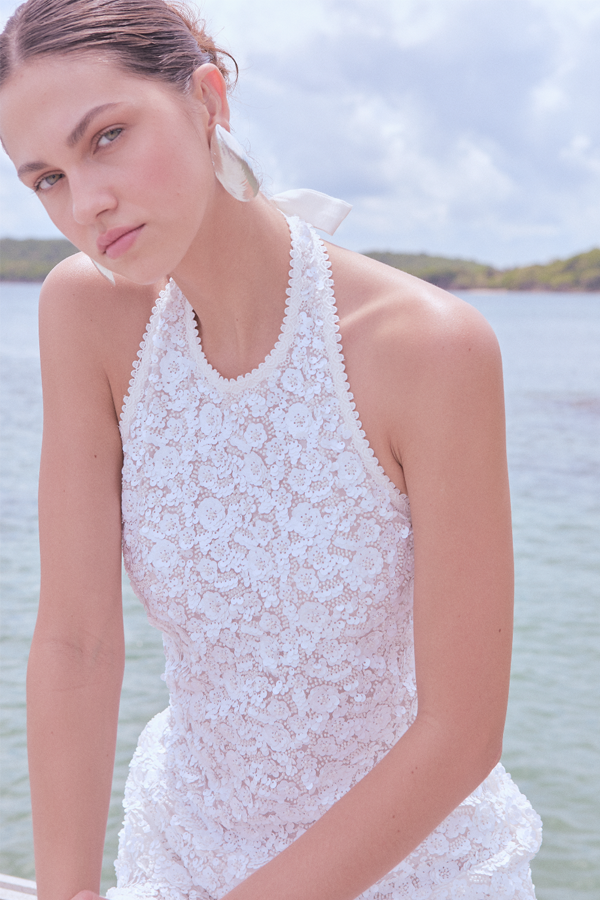 MEDIANOCHE MINI DRESS WHITE