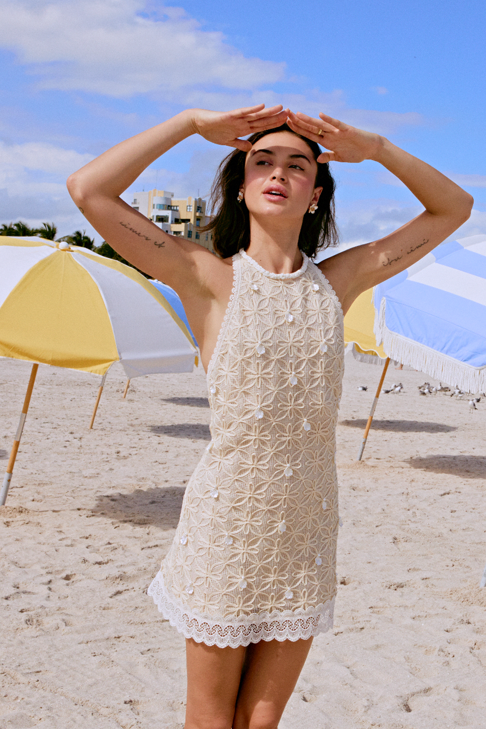 SOLEIA MINI DRESS CREAM